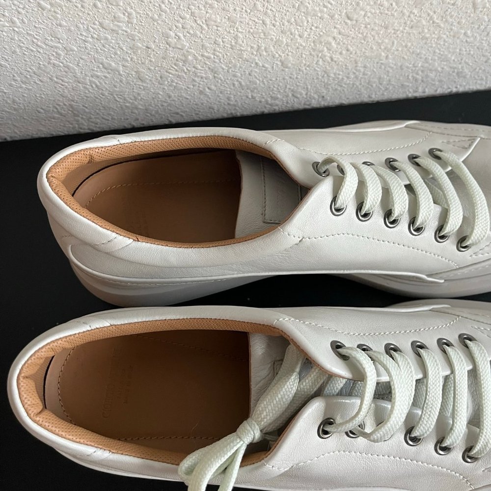 NIB Giorgio Armani Men's White Leather Casual Shoes Sneakers Sz 11 Style X2C621 - Picture 9 of 15